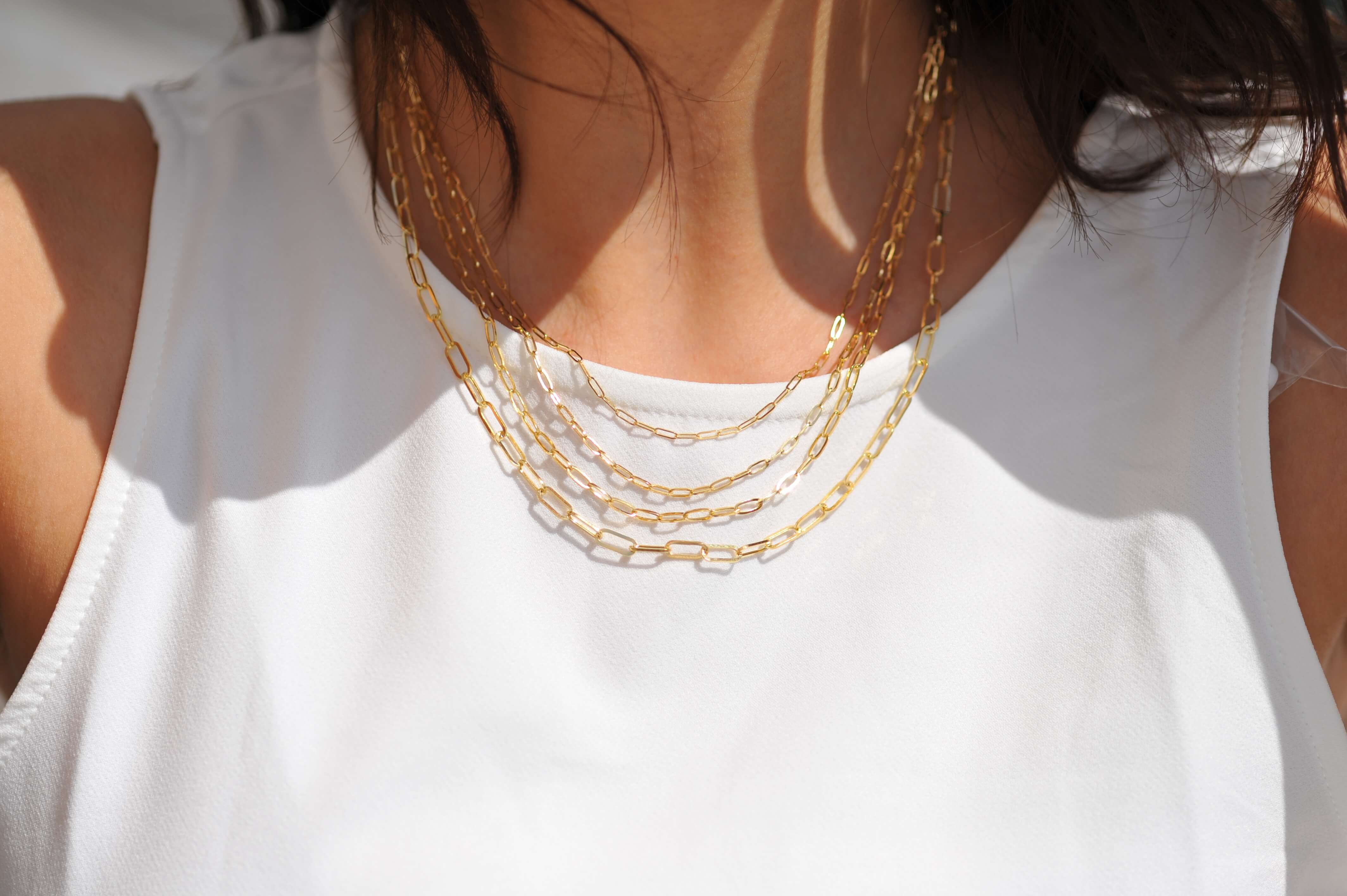 14K Real Gold Emerald Necklace